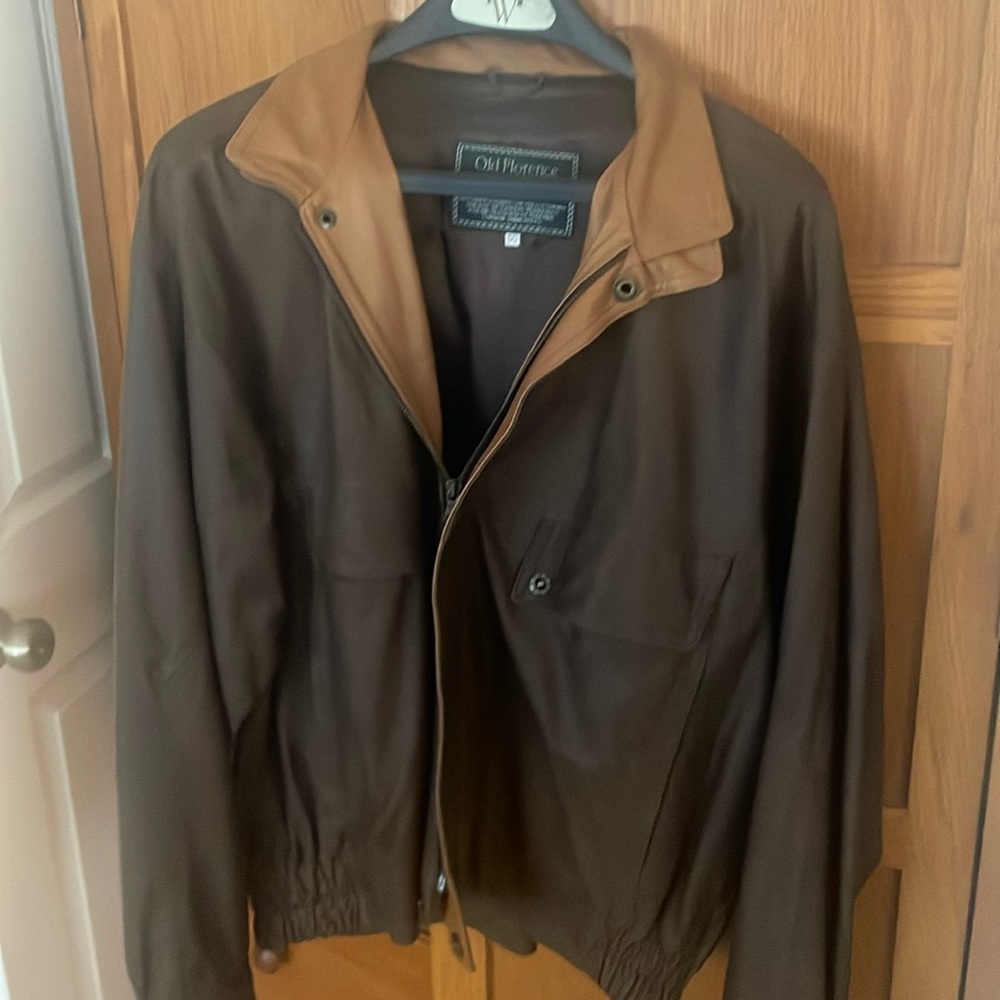 Old Florence leather factory coat